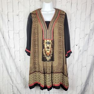 Ritu Kumar Boho Beaded Flowy Loose Fit Shift Dress